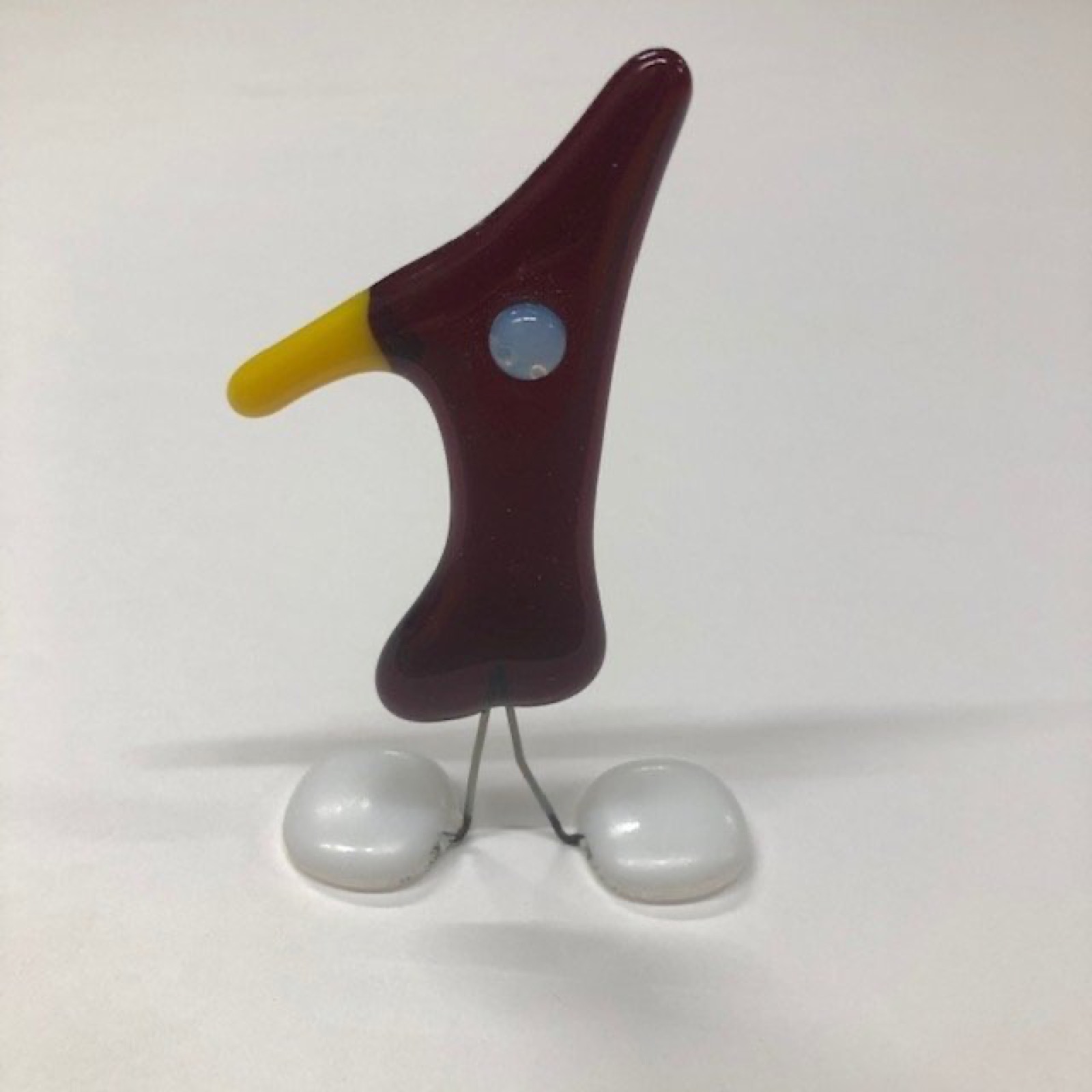 Whimsical glass bird